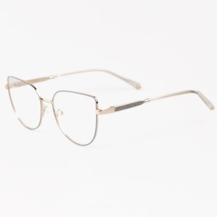 ÓCULOS FEMININO GATINHO DUTY | DOURADO COM FRENTE AZUL