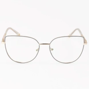ÓCULOS FEMININO GATINHO DUTY | DOURADO COM FRENTE AZUL